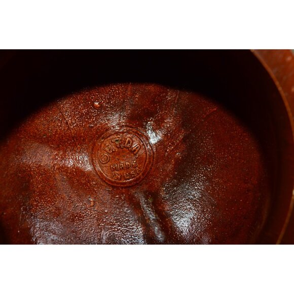 Vintage Faux Wood Carved Mold Resin Footed Floral Leaf Design Bowl Dish Display - Picture 8 of 11